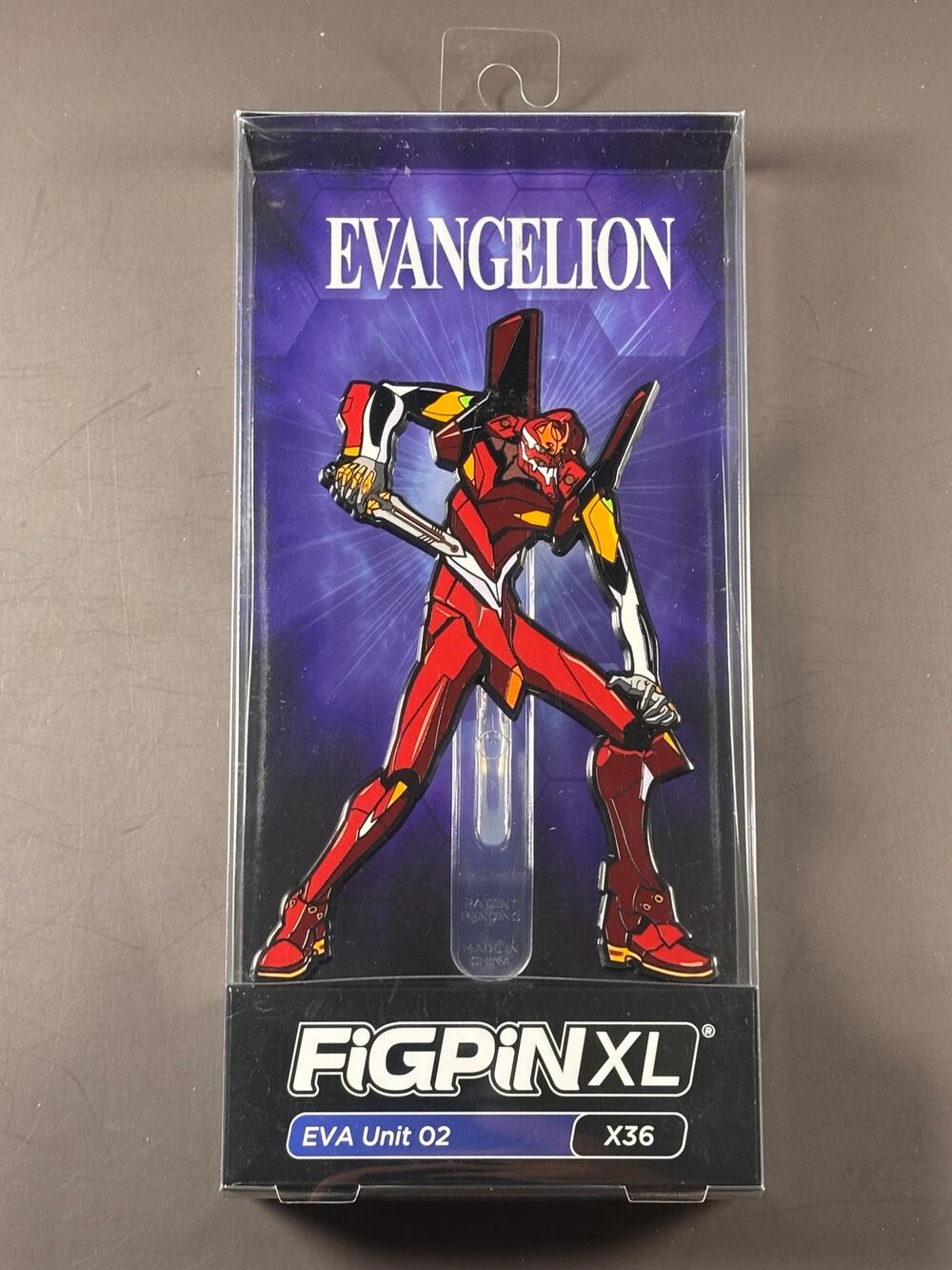 Evangelion: FiGPiN XL Enamel Pin EVA Unit 02 [X36] New Collectible Pin